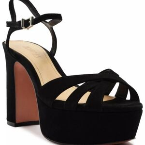 Schetz Shoes size 6b black Keefa platform sandals